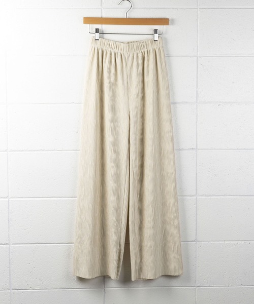 me+em select（ミームセレクト）の「楊柳ベロアハイウエストストレートワイドパンツ（その他パンツ・レディース・ブラック/ブラウン/グレー/アイボリー・MEDIUM/LARGE）」の11枚目の写真