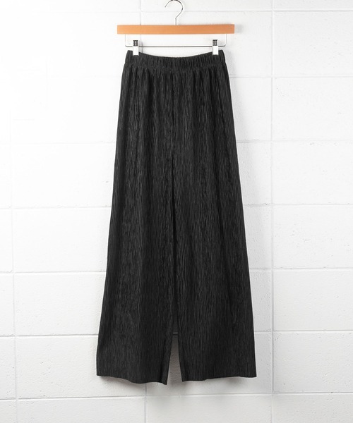 me+em select（ミームセレクト）の「楊柳ベロアハイウエストストレートワイドパンツ（その他パンツ・レディース・ブラック/ブラウン/グレー/アイボリー・MEDIUM/LARGE）」の9枚目の写真