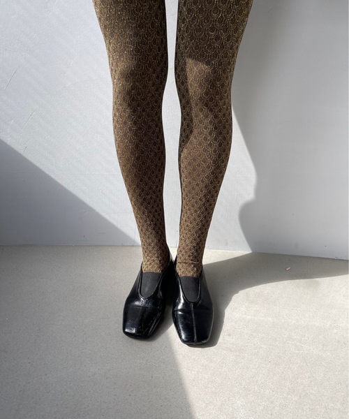 SANSeLF（サンセルフ）の「【SANSeLF】glitter tights　sana22s001（タイツ/ストッキング・レディース・ゴールド/ブラック・FREE）」の9枚目の写真