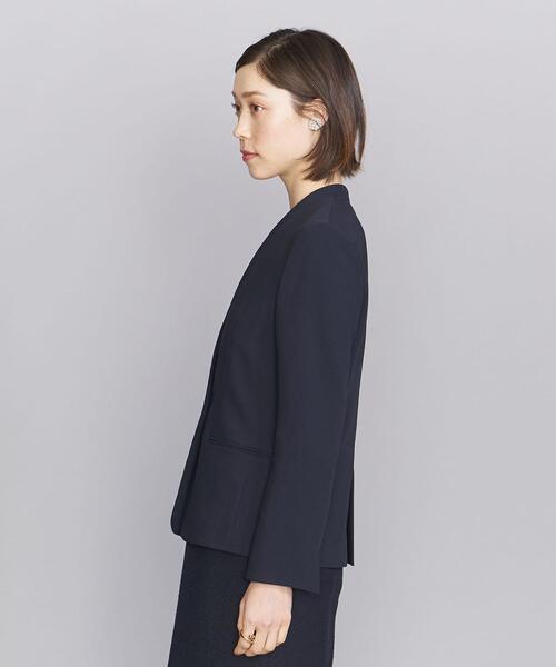 BEAUTY&YOUTH UNITED ARROWS(ビューティーアンドユースユナイテッドアローズ)の「BY ダブルクロス カラーレス ジャケット◆(ノーカラージャケット・レディース・ナチュラル/ネイビー・S/M/L)」の7枚目の写真