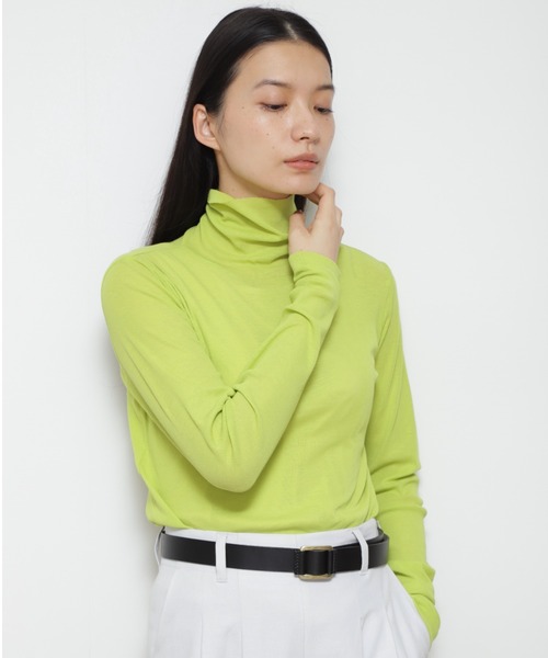 送料お得 シアーテレコタートルネック Tシャツ カットソー Human Woman ヒューマンウーマン のファッション アウトレット 通販激安 Industrys Ir