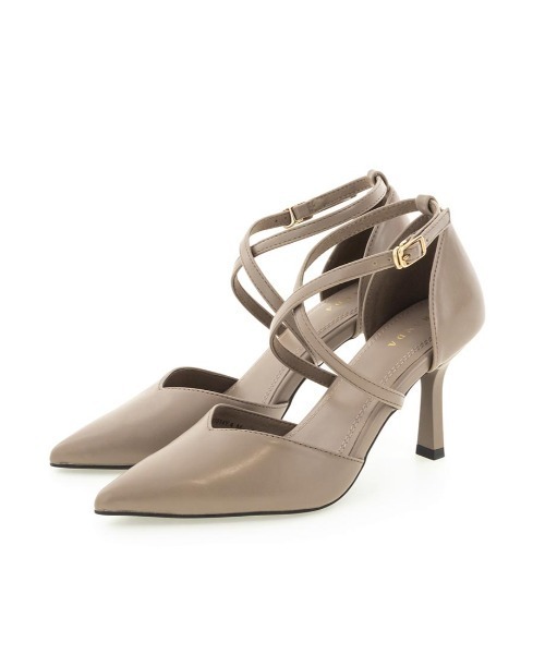 RANDA(ランダ)の「ソフト クロスストラップセパレートパンプス(パンプス・レディース・ブラック/イエロー/ブルー/アイボリー/グレイッシュベージュ/ミント/ピンク/ブラウン/ピンク系その他・LL/S/M/L/SS)」の12枚目の写真