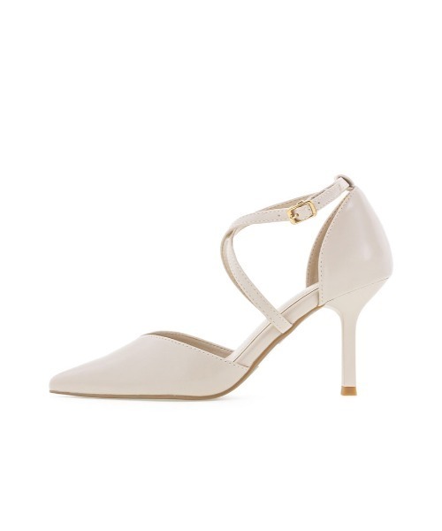 RANDA(ランダ)の「ソフト クロスストラップセパレートパンプス(パンプス・レディース・ブラック/イエロー/ブルー/アイボリー/グレイッシュベージュ/ミント/ピンク/ブラウン/ピンク系その他・LL/S/M/L/SS)」の17枚目の写真