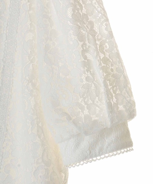 31 Sons de mode（トランテアン　ソン　ドゥ　モード）の「レース切替ブラウス（シャツ/ブラウス・レディース・オフホワイト/サックスブルー・36）」の15枚目の写真