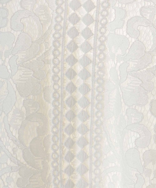 31 Sons de mode（トランテアン　ソン　ドゥ　モード）の「レース切替ブラウス（シャツ/ブラウス・レディース・オフホワイト/サックスブルー・36）」の6枚目の写真