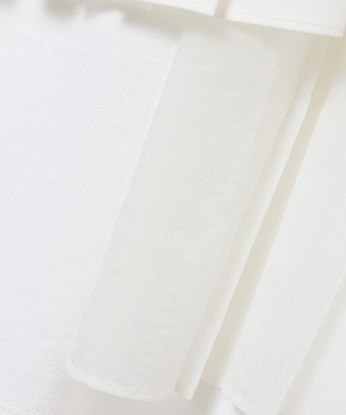 Ray BEAMS（レイビームス）の「RBS / イソザイ タック フレア Tシャツ（Tシャツ/カットソー・レディース・ホワイト/ブラック・ONE SIZE）」の6枚目の写真