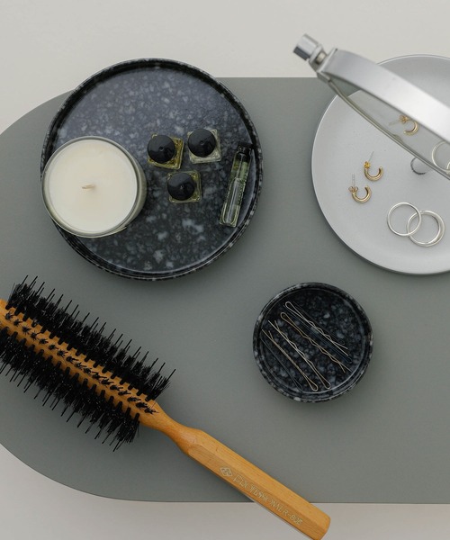 HIGHTIDE（ハイタイド）の「Marbled Melamine Tray マーブル メラミン サークルデスクトレイ トレー（収納グッズ・レディース・アイボリー/グレー/ブラック/ネイビー/ダークグリーン/マスタード・FREE）」の15枚目の写真