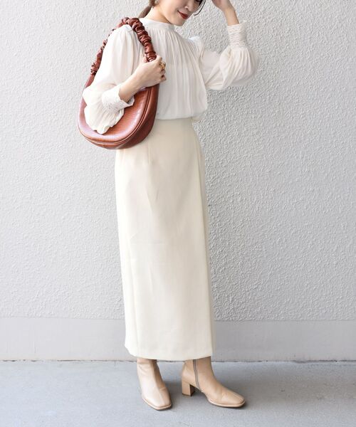 SHIPS（シップス）の「〈手洗い可能〉カッセン2WAY袖レースボウタイブラウス◆（シャツ/ブラウス・レディース・ネイビー/オフホワイト/ライトグリーン・ONE SIZE）」の19枚目の写真