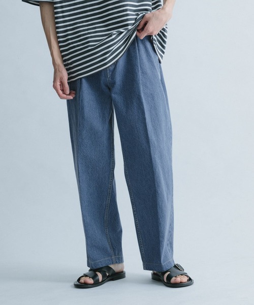 FORK&SPOON(フォークアンドスプーン)の「FORK&SPOON ペグトップデニムパンツ(デニムパンツ・メンズ・ワンウォッシュ/ブルー系その他・4/5)」の2枚目の写真