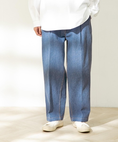 FORK&SPOON(フォークアンドスプーン)の「FORK&SPOON ペグトップデニムパンツ(デニムパンツ・メンズ・ワンウォッシュ/ブルー系その他・4/5)」の20枚目の写真