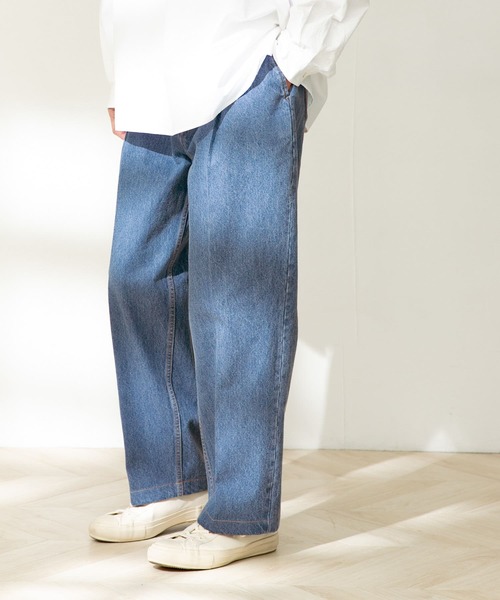 FORK&SPOON(フォークアンドスプーン)の「FORK&SPOON ペグトップデニムパンツ(デニムパンツ・メンズ・ワンウォッシュ/ブルー系その他・4/5)」の21枚目の写真