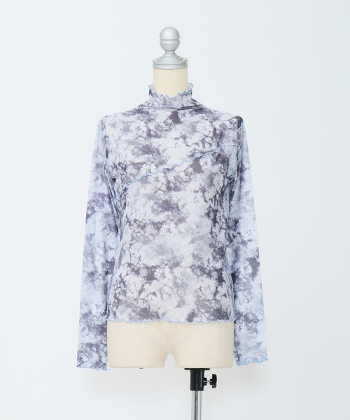 AS KNOW AS PINKY（アズノゥアズピンキー）の「染まるメロウメッシュプルオーバー（Tシャツ/カットソー・レディース・グレー/ブルー/ピンク・FREE）」の8枚目の写真