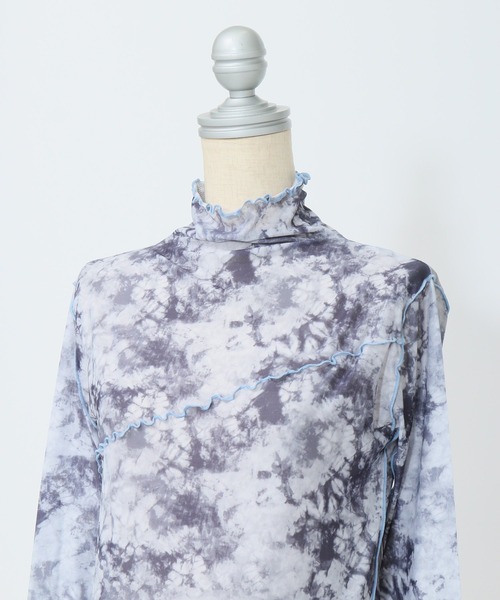 AS KNOW AS PINKY（アズノゥアズピンキー）の「染まるメロウメッシュプルオーバー（Tシャツ/カットソー・レディース・グレー/ブルー/ピンク・FREE）」の11枚目の写真