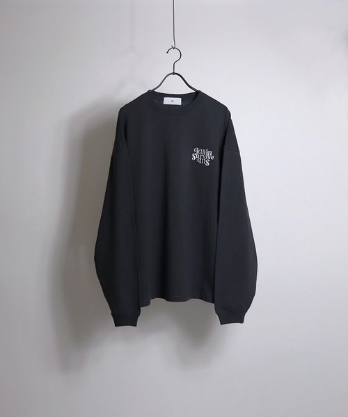 ILL'S（イルズ）の「ILL'S / イルズ BACKPACK GIRL プリントビッグシルエットロンT（Tシャツ/カットソー・メンズ・ホワイト/チャコールグレー/ネイビー・M/L）」の4枚目の写真