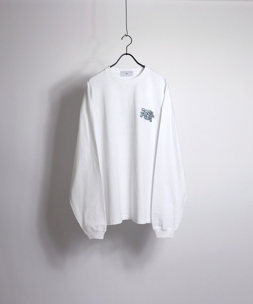 ILL'S（イルズ）の「ILL'S / イルズ BACKPACK GIRL プリントビッグシルエットロンT（Tシャツ/カットソー・メンズ・ホワイト/チャコールグレー/ネイビー・M/L）」の6枚目の写真