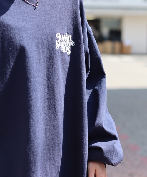 ILL'S（イルズ）の「ILL'S / イルズ BACKPACK GIRL プリントビッグシルエットロンT（Tシャツ/カットソー・メンズ・ホワイト/チャコールグレー/ネイビー・M/L）」の13枚目の写真