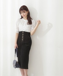 PROPORTION BODY DRESSING | 【美人百花5月号掲載 宇垣美里さん着用商品】フロント釦ハイウエストデニムタイト / 1212120403(スカート)
