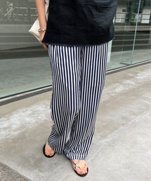 SHENERY | サテンストライプイージーパンツ(その他パンツ)