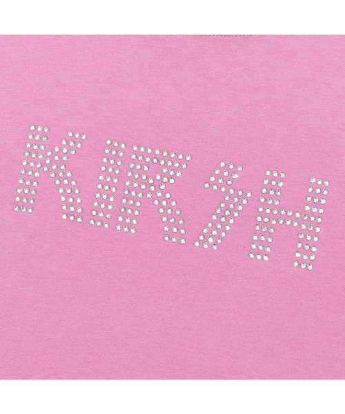 KIRSH(キルシー)の「KIRSH GLITTERING LOGO T-SHIRTS KS/ ラインストーングリッターロゴクロップド丈 半袖Tシャツ(Tシャツ/カットソー・レディース・ピンク/ブラック・ONE SIZE)」の13枚目の写真