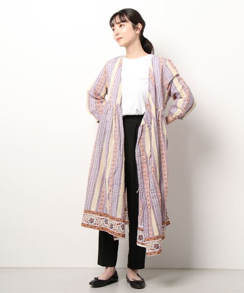 チャイハネ（チャイハネ）の「【チャイハネ】ブローアカシュクールカーディガン（カーディガン/ボレロ・レディース・ホワイト/パープル/イエロー/ブルー・FREE）」の7枚目の写真