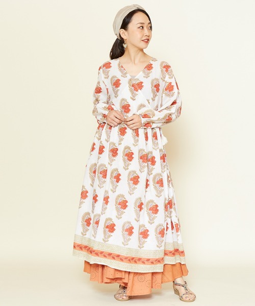 チャイハネ（チャイハネ）の「【チャイハネ】ブローアカシュクールカーディガン（カーディガン/ボレロ・レディース・ホワイト/パープル/イエロー/ブルー・FREE）」の9枚目の写真