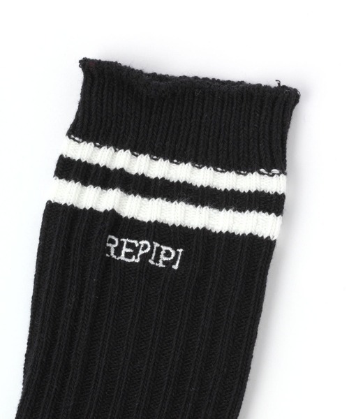 repipi armario(レピピ アルマリオ)の「ラインリブハイソックス(ソックス/靴下・キッズ・ホワイト/ブラック系その他/ブルー系その他・FREE)」の4枚目の写真