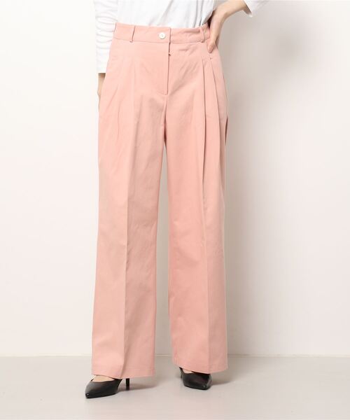 Q(キュー)の「センタープレスストレートパンツ(その他パンツ・レディース・アイボリー/ベビーピンク・MEDIUM/SMALL)」の12枚目の写真