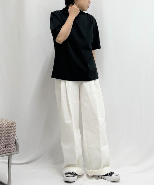 Q(キュー)の「センタープレスストレートパンツ(その他パンツ・レディース・アイボリー/ベビーピンク・MEDIUM/SMALL)」の3枚目の写真