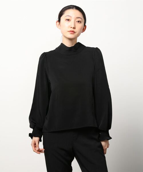 Brownie(ブラウニー)の「Brownie 前後2WAY ボウタイリボンブラウス(シャツ/ブラウス・レディース・グリーン/オレンジ/ブラック/オフホワイト・FREE)」の6枚目の写真