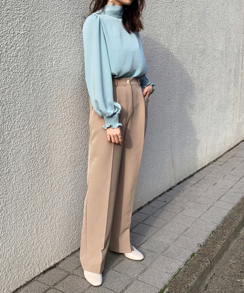 Brownie(ブラウニー)の「Brownie 前後2WAY ボウタイリボンブラウス(シャツ/ブラウス・レディース・グリーン/オレンジ/ブラック/オフホワイト・FREE)」の22枚目の写真