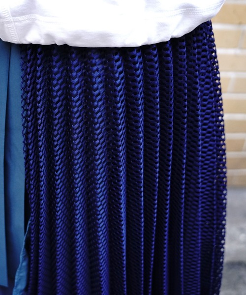 AULA AILA（アウラアイラ）の「AULA AILA（アウラ アイラ）別注コンビネーションプリーツスカート（スカート・レディース・ネイビー/グレー・FREE）」の14枚目の写真