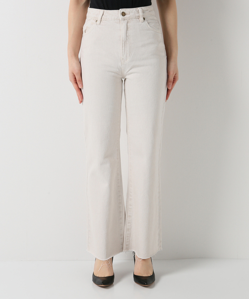 ROLLA'S（ローラス）の「【ROLLAS/ローラス】クロップフレアデニム（デニムパンツ・レディース・アイボリー・25/26/27）」の4枚目の写真