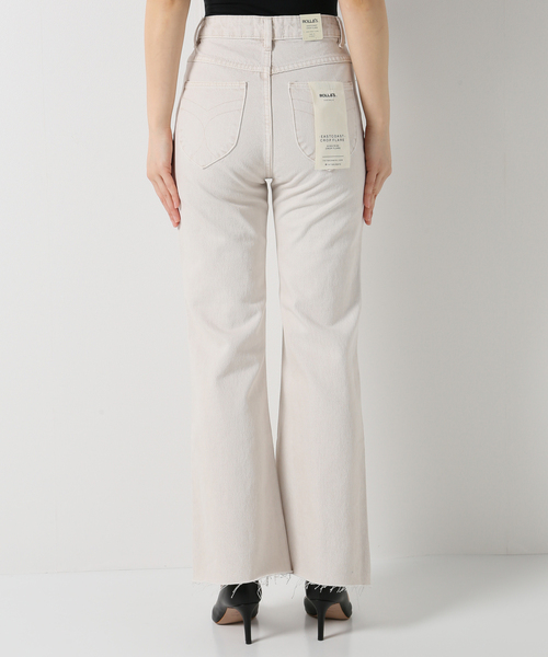 ROLLA'S（ローラス）の「【ROLLAS/ローラス】クロップフレアデニム（デニムパンツ・レディース・アイボリー・25/26/27）」の6枚目の写真