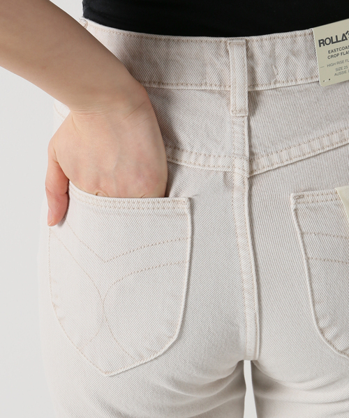 ROLLA'S（ローラス）の「【ROLLAS/ローラス】クロップフレアデニム（デニムパンツ・レディース・アイボリー・25/26/27）」の9枚目の写真