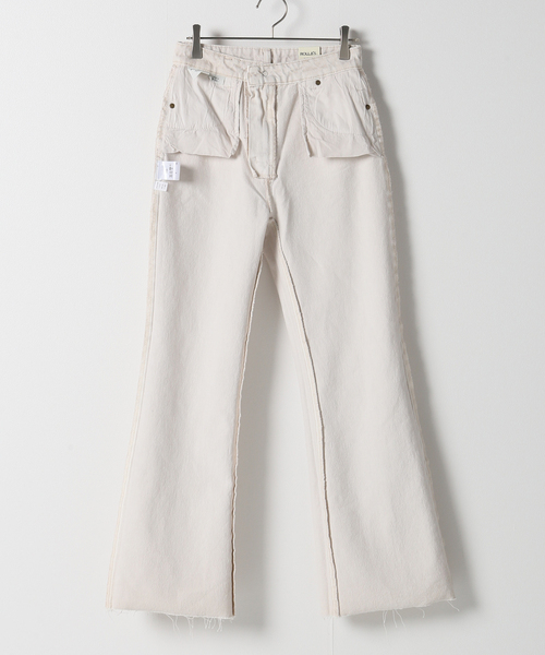 ROLLA'S（ローラス）の「【ROLLAS/ローラス】クロップフレアデニム（デニムパンツ・レディース・アイボリー・25/26/27）」の17枚目の写真