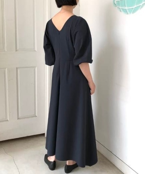Demi Luxe BEAMSダークグレー ワンピース【美品】 Demi-Luxe BEAMS ワンピース ヴィンテージ 天竺ワンピース