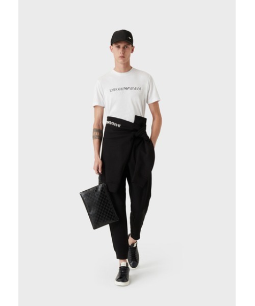 EMPORIO ARMANI(エンポリオアルマーニ)の「【エンポリオ アルマーニ】ジョガーパンツ モダール混紡スウェット素材(スウェットパンツ・メンズ・ブラック/ネイビー/ホワイト系その他・MEDIUM/SMALL/LARGE/X-LARGE/X-SMALL/XX-LARGE/XX-SMALL)」の9枚目の写真