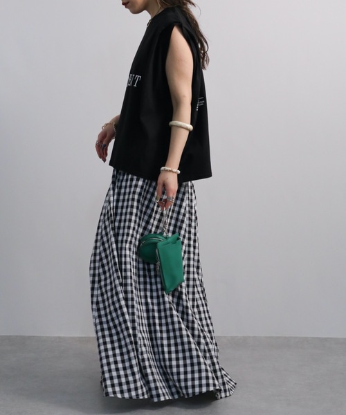 ap retro(アプレトロ)の「肩タックロゴプリントTEE(Tシャツ/カットソー・レディース・ブラック/オフホワイト/ブルー・FREE)」の20枚目の写真