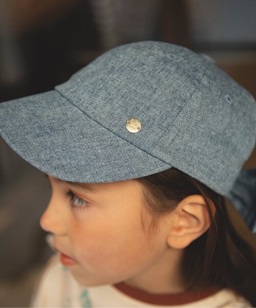 BREEZE（ブリーズ）の「バックリボンキャップ（キャップ・キッズ・インディゴブルー/チャコール/ラベンダー/ベージュ・50/58/54）」の17枚目の写真