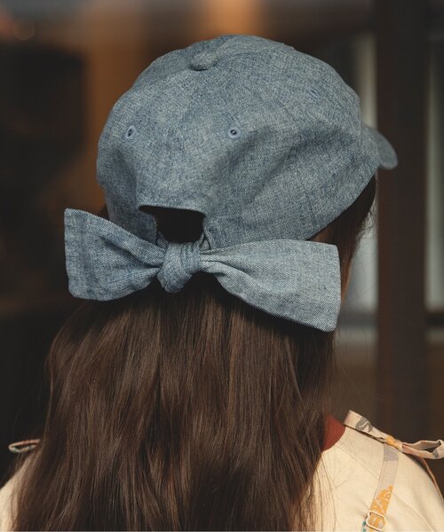 BREEZE（ブリーズ）の「バックリボンキャップ（キャップ・キッズ・インディゴブルー/チャコール/ラベンダー/ベージュ・50/58/54）」の18枚目の写真