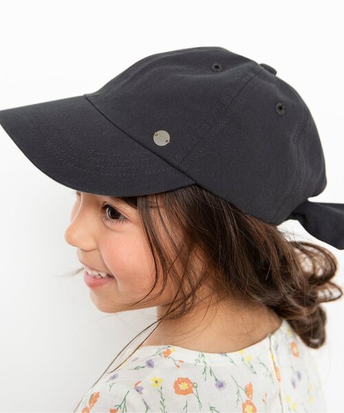 BREEZE（ブリーズ）の「バックリボンキャップ（キャップ・キッズ・インディゴブルー/チャコール/ラベンダー/ベージュ・50/58/54）」の21枚目の写真