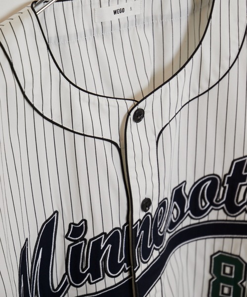 WEGO（ウィゴー）の「WEGO/スタジアムBIGシャツ（シャツ/ブラウス・メンズ・パープル系その他4/ホワイト系その他4/グリーン系その他4・MEDIUM/LARGE）」の19枚目の写真