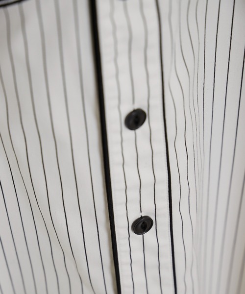 WEGO（ウィゴー）の「WEGO/スタジアムBIGシャツ（シャツ/ブラウス・メンズ・パープル系その他4/ホワイト系その他4/グリーン系その他4・MEDIUM/LARGE）」の20枚目の写真