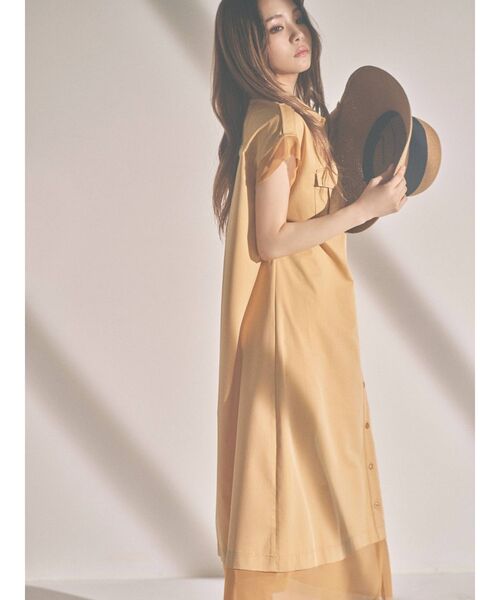 RESEXXY（リゼクシー）の「【m】チュールロングワンピース（ワンピース・レディース・ブラック/ベージュ/イエロー・FREE）」の3枚目の写真