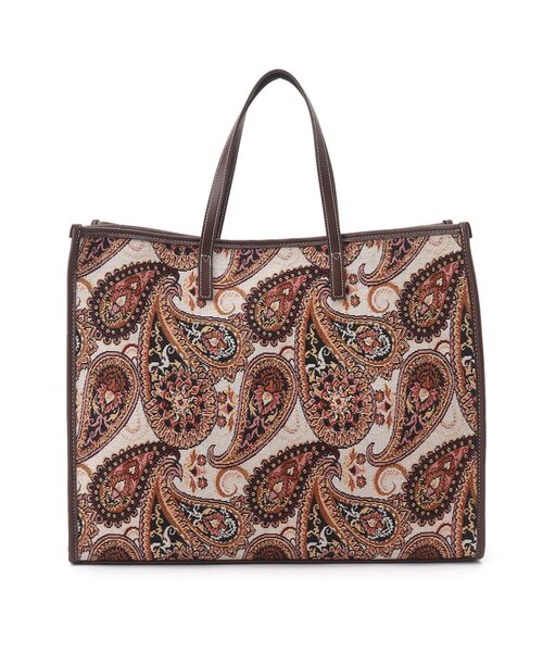 THE SHOP TK （ザ ショップ ティーケー ）の「◆ビッグリゾートトート（トートバッグ・レディース・ライトベージュ/ホワイト系8/ワイン系2・00）」の5枚目の写真