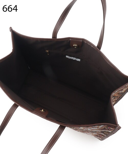 THE SHOP TK （ザ ショップ ティーケー ）の「◆ビッグリゾートトート（トートバッグ・レディース・ライトベージュ/ホワイト系8/ワイン系2・00）」の9枚目の写真