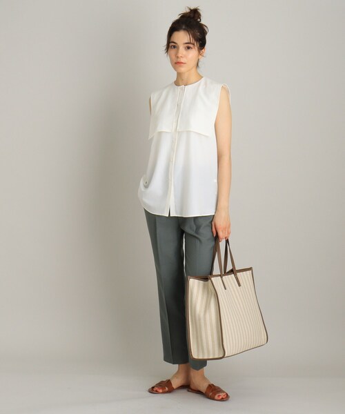 THE SHOP TK （ザ ショップ ティーケー ）の「◆ビッグリゾートトート（トートバッグ・レディース・ライトベージュ/ホワイト系8/ワイン系2・00）」の12枚目の写真