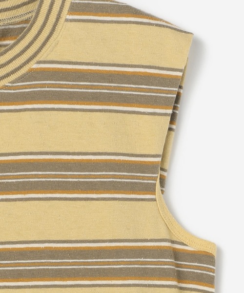 UNFIL（アンフィル）の「unfil | ボーダーノースリーブTシャツ WOMEN（Tシャツ/カットソー・レディース・イエロー系その他/ホワイト系その他5・0）」の15枚目の写真