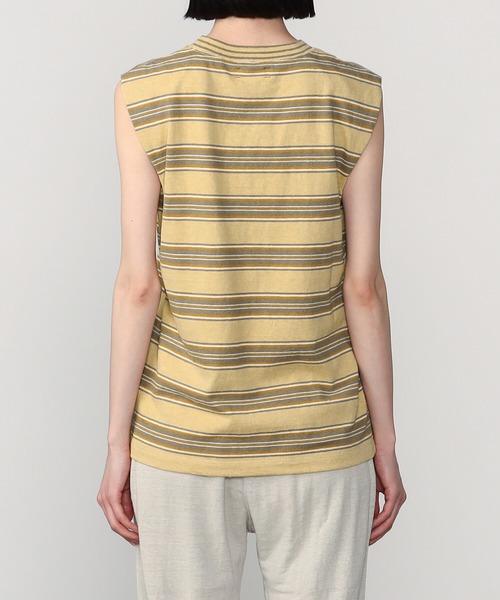 UNFIL（アンフィル）の「unfil | ボーダーノースリーブTシャツ WOMEN（Tシャツ/カットソー・レディース・イエロー系その他/ホワイト系その他5・0）」の11枚目の写真