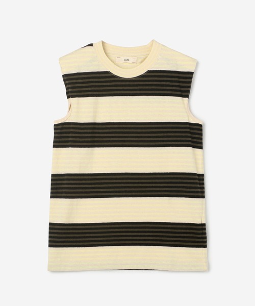 UNFIL（アンフィル）の「unfil | ボーダーノースリーブTシャツ WOMEN（Tシャツ/カットソー・レディース・イエロー系その他/ホワイト系その他5・0）」の18枚目の写真